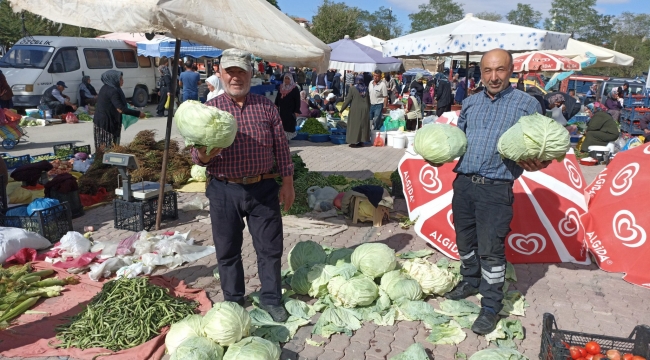 DEMİRŞEYH KÖYÜNÜN LAHANASI PAZARA GELDİ