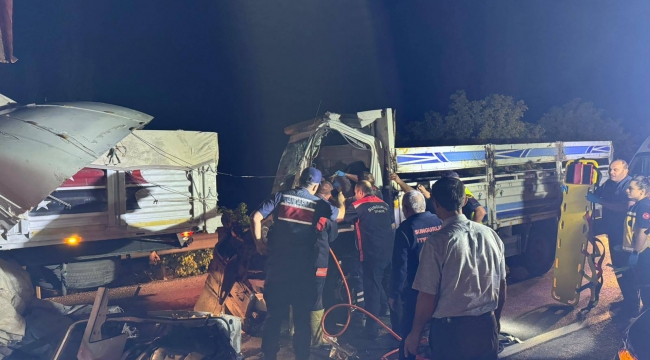 TIR İLE KAMYON ÇARPIŞTI: 1 KİŞİ AĞIR YARALANDI...