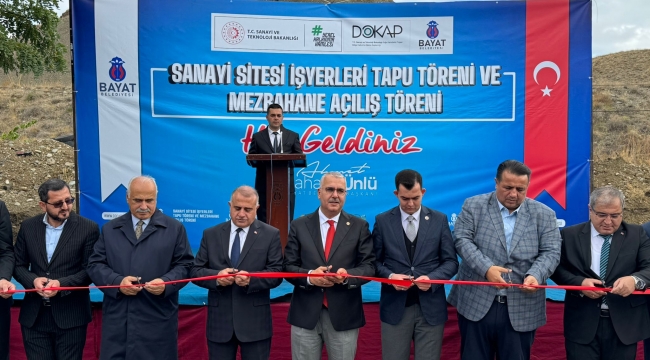 BAYAT’TA SANAYİ SİTESİ TAPU TÖRENİ VE MEZBAHA AÇILIŞI GERÇEKLEŞTİRİLDİ
