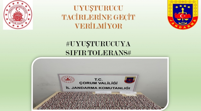 SUNGURLU'DA UYUŞTURUCUYLA MÜCADELE SÜRÜYOR...
