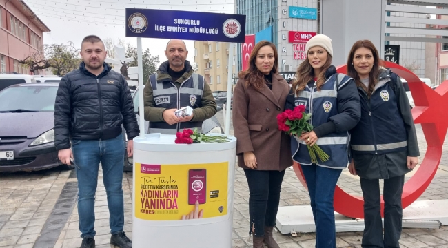 SUNGURLU POLİSİ KADINLARA 'KADES'İ ANLATTI…