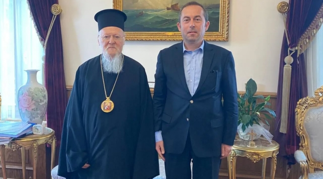 SUNGURLULU İŞ İNSANI MURAT KOÇAK, BARTHOLOMEOS’U ZİYARET ETTİ…