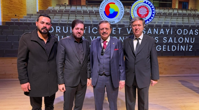 SALİH ZEKİ ÖZTEKİN, TOBB BAŞKANI HİSARCIKLIOĞLU İLE GÖRÜŞTÜ