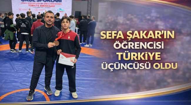SEFA ŞAKAR’IN ÖĞRENCİSİ TÜRKİYE ÜÇÜNCÜSÜ OLDU...