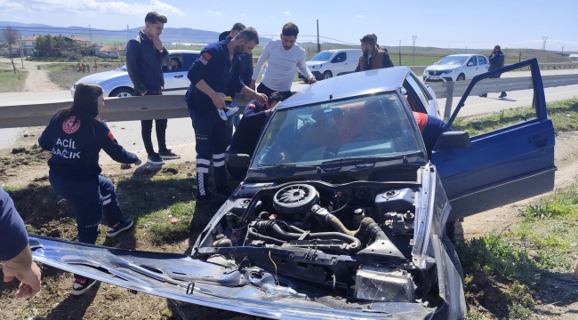 ÇİFTLİK KAVŞAĞINDA KAZA 1 YARALI...