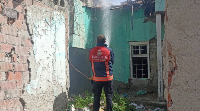 METRUK EVDE YANGIN ÇIKTI…